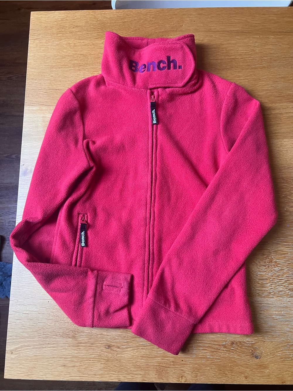 Bench Red Fleece Zip Jacket